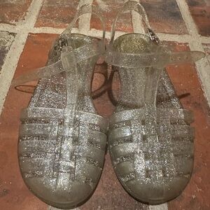 GAP Kids Glitter Jellies Sandals in Silver